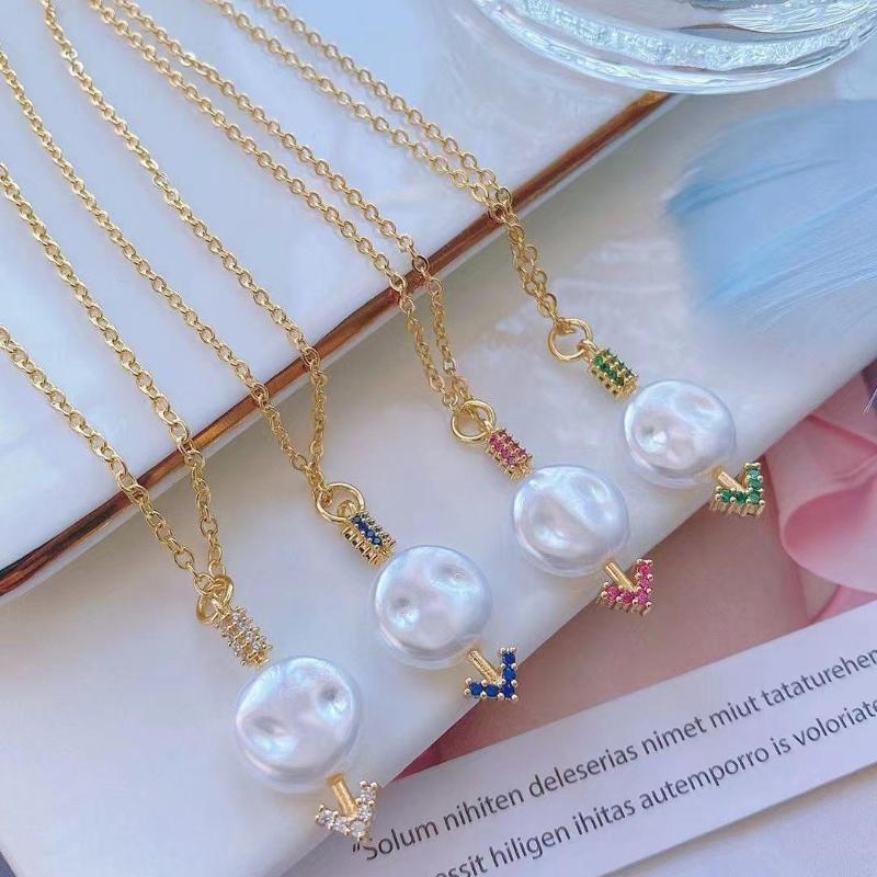 Pendant Necklaces 5PCS Nature Shell Pearl Charm For Woman Crystal Zircon Arrow Charms Gold Chain Necklace Geometric Jewelry Choker
Pendant Necklaces 5PCS Nature Shell Pearl Charm For Woman Crystal Zircon Arrow Charms Gold Chain Necklace Geometric Jewelry Choker
