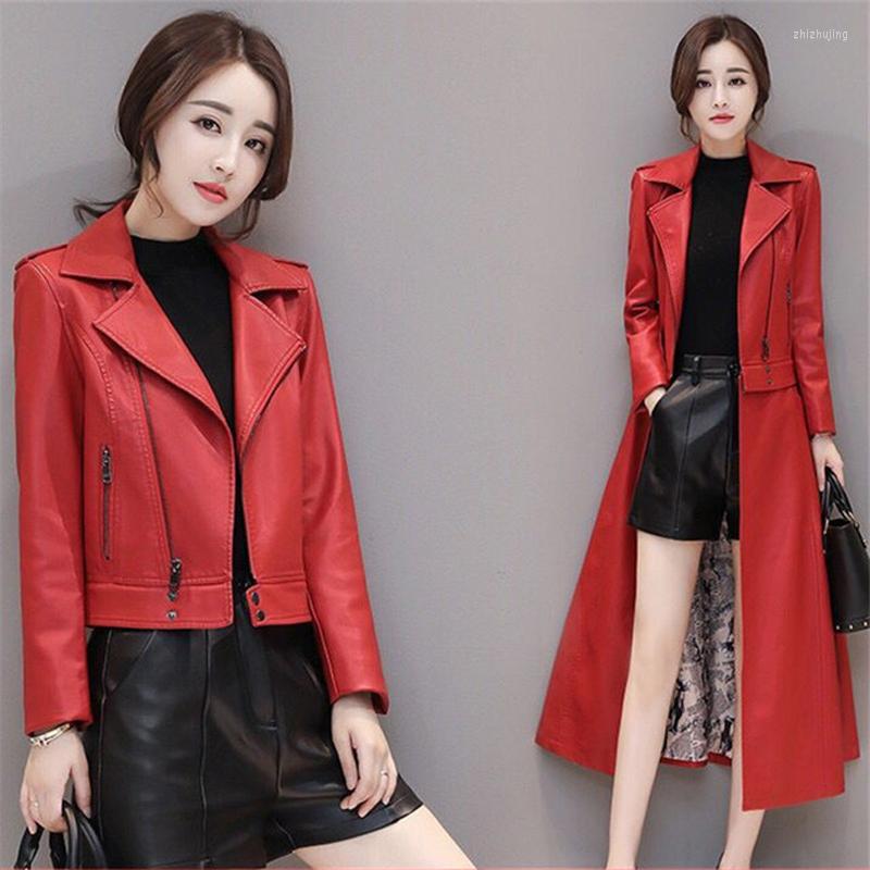 Women' Leather Women Long Jacket 2022 Autumn Winterink Slim Plus Size 4XL Belt Motorcycle PU Female Trench Coat L75, Black
Women' Leather Women Long Jacket 2022 Autumn Winterink Slim Plus Size 4XL Belt Motorcycle PU Female Trench Coat L75, Black