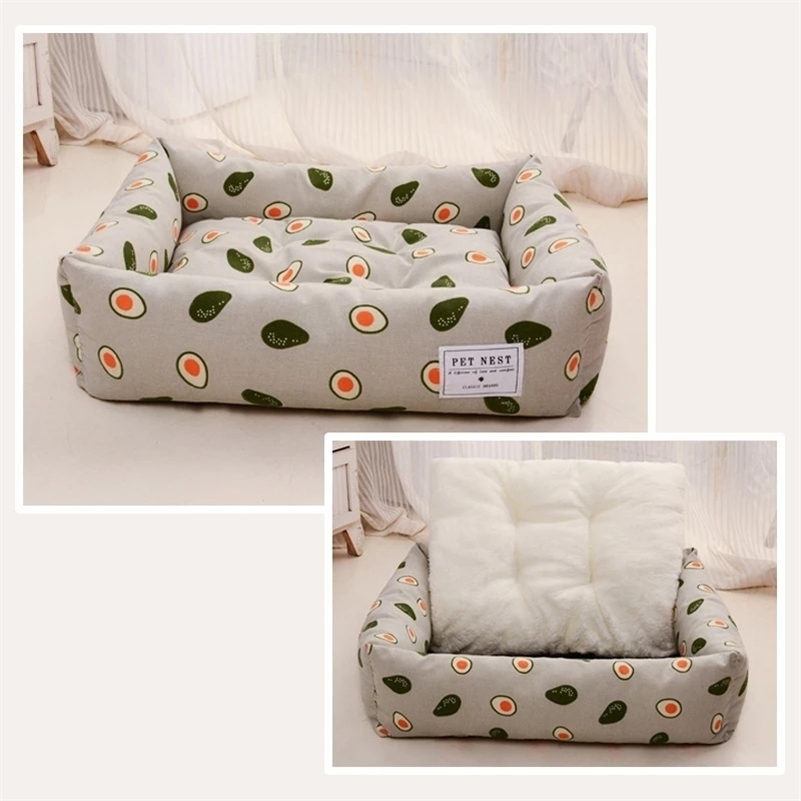 kennels pens Soft Sofa Dog Beds Warm Pet Mat for Puppy Cool Cushion Sleeping Nest Bed Removable Cozy Cat House Baskets Kennel 221108