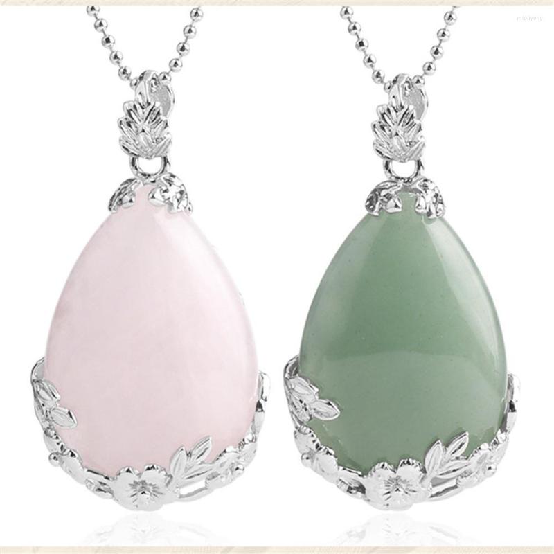 Pendant Necklaces Wholesale 6pcs/Lot Natural Stone Water Drop Rose Green Aventurine Necklace For Lady Fresh Women With Chainn
Pendant Necklaces Wholesale 6pcs/Lot Natural Stone Water Drop Rose Green Aventurine Necklace For Lady Fresh Women With Chainn