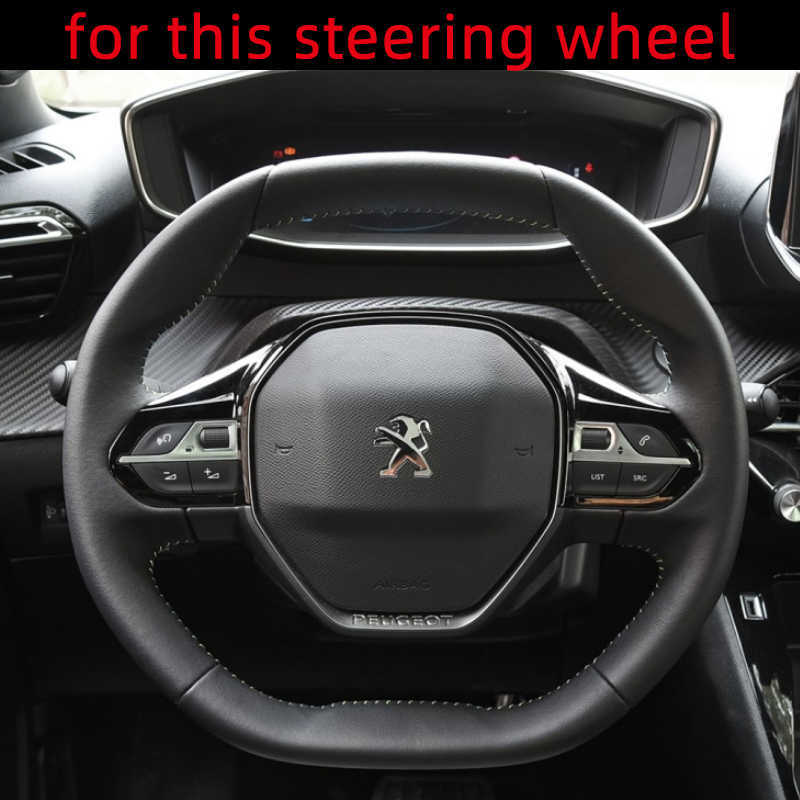Steering Wheel Covers for Peugeot 3008 4008 5008 Car Steering Wheel Cover Carbon Fibre PU Leather Auto Accessories interior Coche T221108