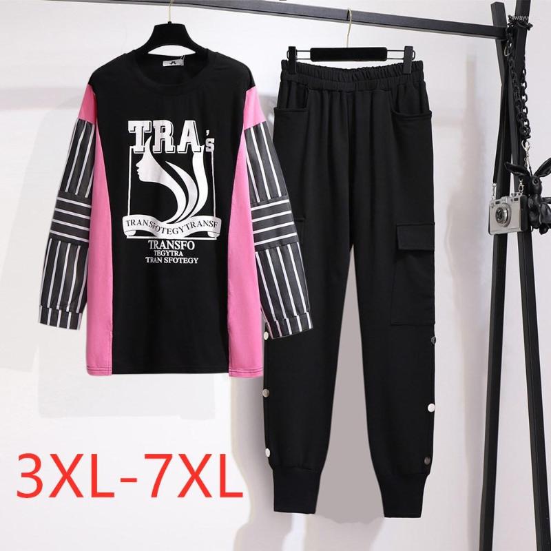 Tracksuits Autumn Winter Plus Size Women Clothing Large Loose Long Sleeve Cotton Black T-shirt And Pants Two Piece Set 5XL 6XL 7XL, Tops
Tracksuits Autumn Winter Plus Size Women Clothing Large Loose Long Sleeve Cotton Black T-shirt And Pants Two Piece Set 5XL 6XL 7XL, Tops
