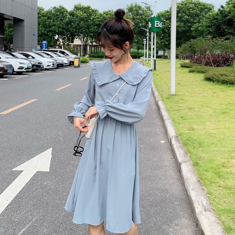 Casual Dresses Women Autumn Doll Collar Long-Sleeved Dress For Vestido De Mujer Femme Robe, Blue
Casual Dresses Women Autumn Doll Collar Long-Sleeved Dress For Vestido De Mujer Femme Robe, Blue