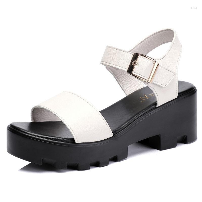 Sandals Fashion High Quality Women Platform Buckle Strap Solid Summer Square Heels Ladies Flat Waterproof Shoes, White
Sandals Fashion High Quality Women Platform Buckle Strap Solid Summer Square Heels Ladies Flat Waterproof Shoes, White