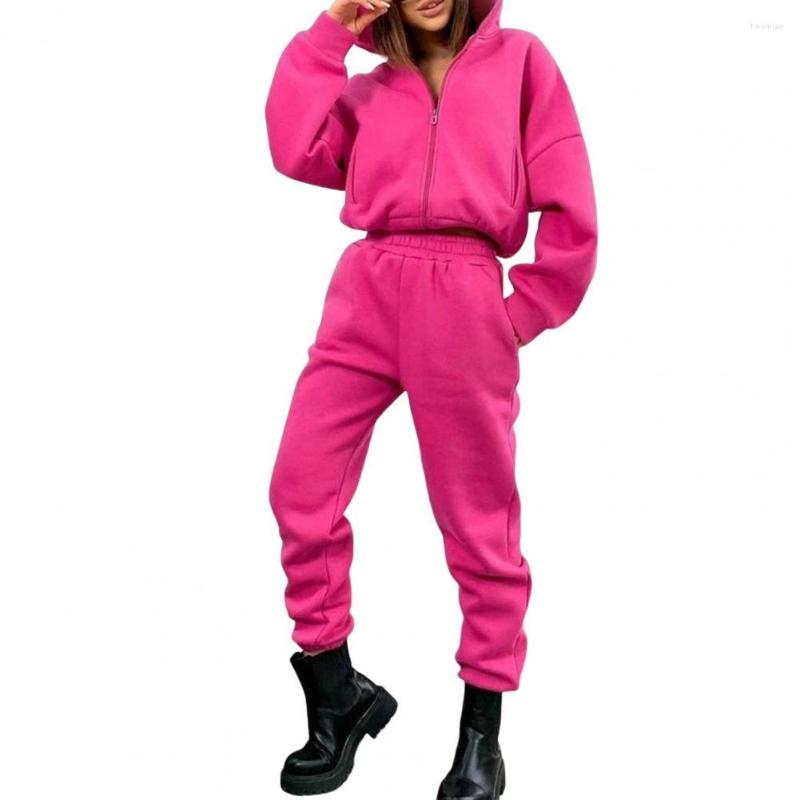 Women' Two Piece Pants 2 Pcs/Set Women Coat Set Loose Zipper Elastic Waist Hooded Solid Color Warm Fleece Cuff Thick Autumn Tracksuit, Black
Women' Two Piece Pants 2 Pcs/Set Women Coat Set Loose Zipper Elastic Waist Hooded Solid Color Warm Fleece Cuff Thick Autumn Tracksuit, Black