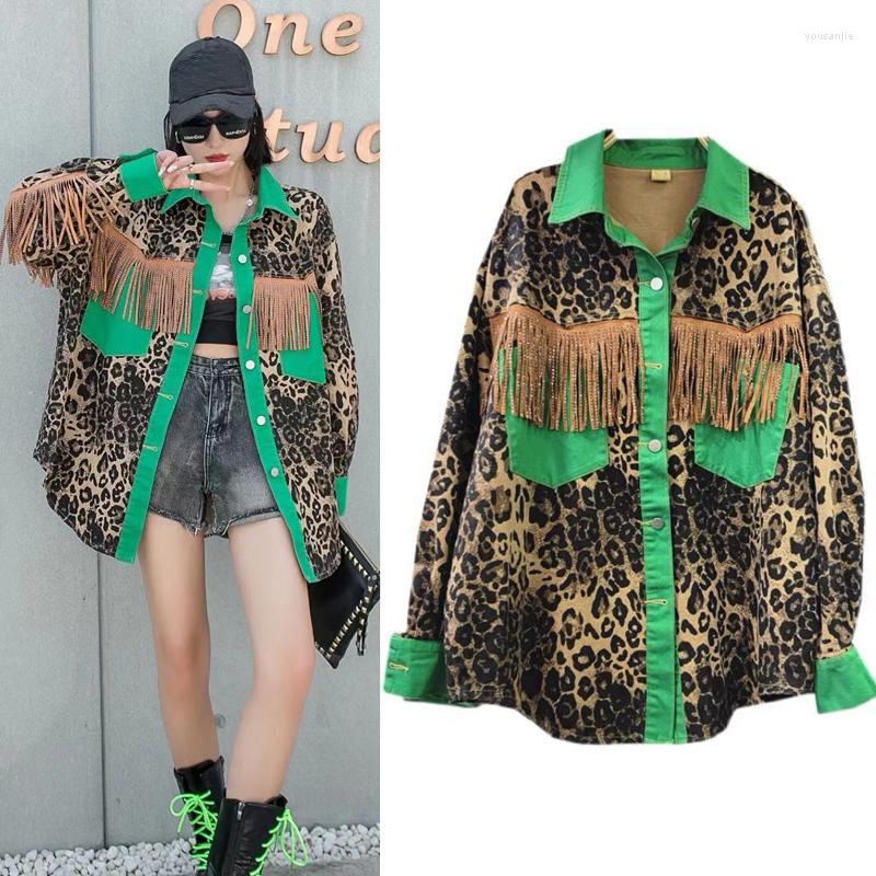 Women's Blouses 2022 Blouse Women Fashion Diamonds Tassels Shirts Office Lady Tops Leopard Button Long Sleeve Loose Chic Denim Cardigan, Green
Women's Blouses 2022 Blouse Women Fashion Diamonds Tassels Shirts Office Lady Tops Leopard Button Long Sleeve Loose Chic Denim Cardigan, Green