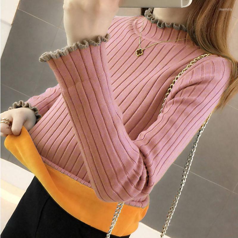 Women's Sweaters Woman Chandails Sweater Women Winter Turtleneck Pullover Slim Fit Inner Wear, Pink velvetinside 
Women's Sweaters Woman Chandails Sweater Women Winter Turtleneck Pullover Slim Fit Inner Wear, Pink velvetinside