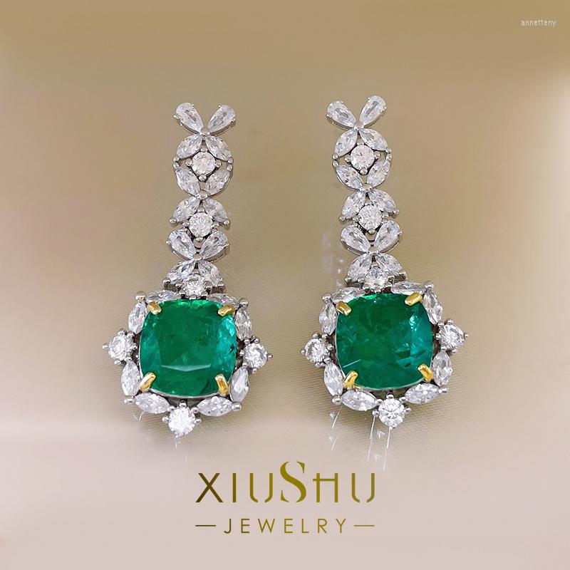 Stud Earrings 5 Carat Artificial Colombian Emerald 925 Sterling Silver Gold Inlaid Gem E051 Long
Stud Earrings 5 Carat Artificial Colombian Emerald 925 Sterling Silver Gold Inlaid Gem E051 Long