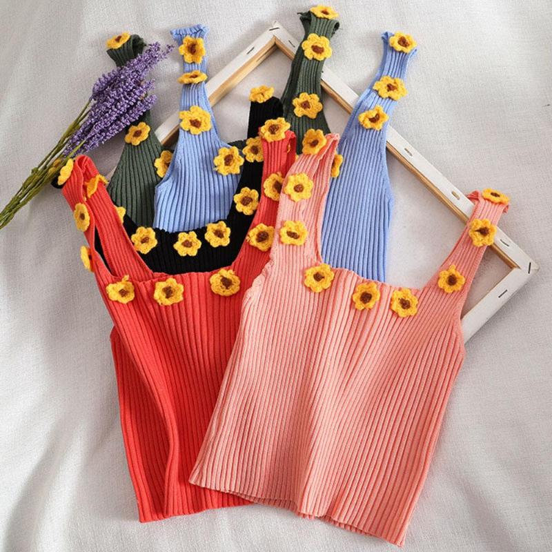 Women's Tanks Sweet Flowers Camisole Summer Women Knit Solid Camis Tops Sleeveless Tee Shirts Girls Sexy Knitwear Patch, Black
Women's Tanks Sweet Flowers Camisole Summer Women Knit Solid Camis Tops Sleeveless Tee Shirts Girls Sexy Knitwear Patch, Black