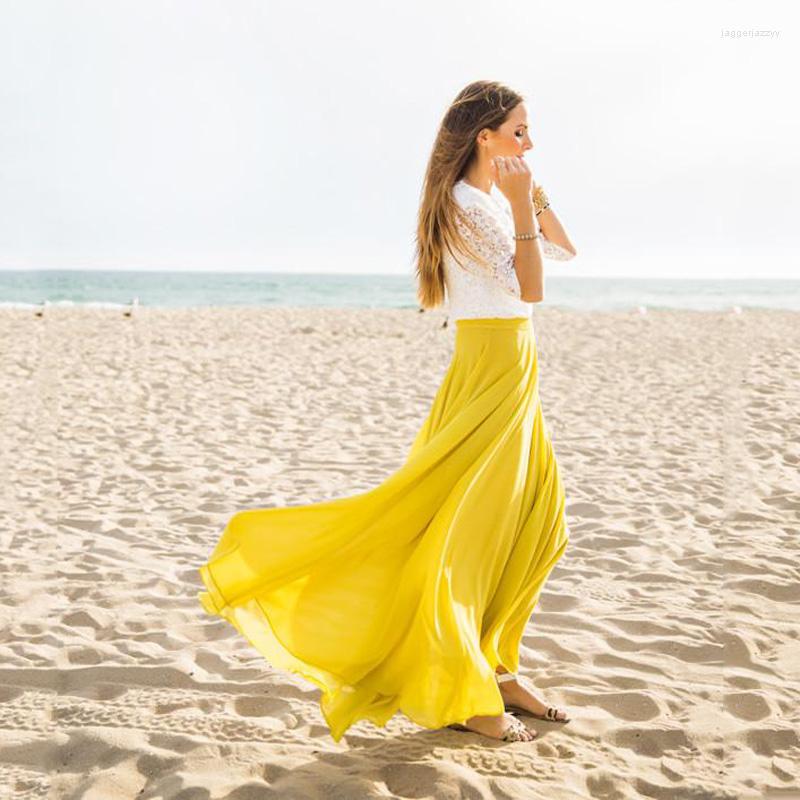 Skirts Yellow Women Chiffon A-line Zipper Waist Colorful Womens Saia Blue Maxi Skirt Full Length Longa Faldas, Army green
Skirts Yellow Women Chiffon A-line Zipper Waist Colorful Womens Saia Blue Maxi Skirt Full Length Longa Faldas, Army green