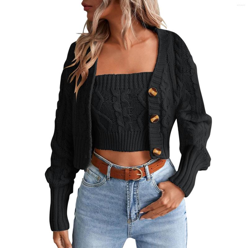 Women' Knits Women Cardigan Loose Long Sleeve Knit Button Down Sweaters 2 Pieces Harajuku Korean Fashion Crop Top Sets Spring And Autumn 4, Gn
Women' Knits Women Cardigan Loose Long Sleeve Knit Button Down Sweaters 2 Pieces Harajuku Korean Fashion Crop Top Sets Spring And Autumn 4, Gn