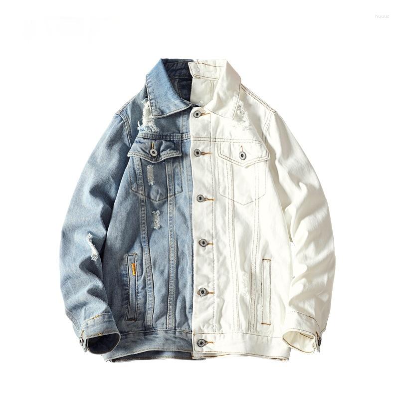 Men's Jackets Men's Detachable Color Contrast Denim Ripped Patchwork Slim Casual Coat For Male, Bluewhite
Men's Jackets Men's Detachable Color Contrast Denim Ripped Patchwork Slim Casual Coat For Male, Bluewhite