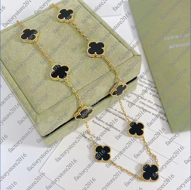 Luxury Brand Classic Clover Designer Pendant Necklaces Jewelry 4 Leaf 10 Flower Mother of Pearl Diamond 18K Gold Silver Choker Necklace Birthday Christmas Gift
Luxury Brand Classic Clover Designer Pendant Necklaces Jewelry 4 Leaf 10 Flower Mother of Pearl Diamond 18K Gold Silver Choker Necklace Birthday Christmas Gift