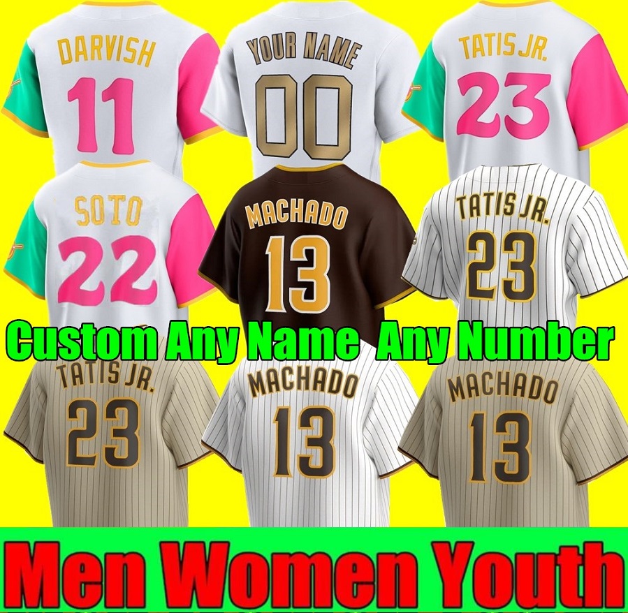 2022 San City Connect Men Women Youth Baseball Jerseys Diego 23 Fernando Tatis Jr. 13 Manny Machado 9 Jake Cronenworth Padres Juan Soto Dinelson Lamet Stitch jersey, As shown in illustration
2022 San City Connect Men Women Youth Baseball Jerseys Diego 23 Fernando Tatis Jr. 13 Manny Machado 9 Jake Cronenworth Padres Juan Soto Dinelson Lamet Stitch jersey, As shown in illustration