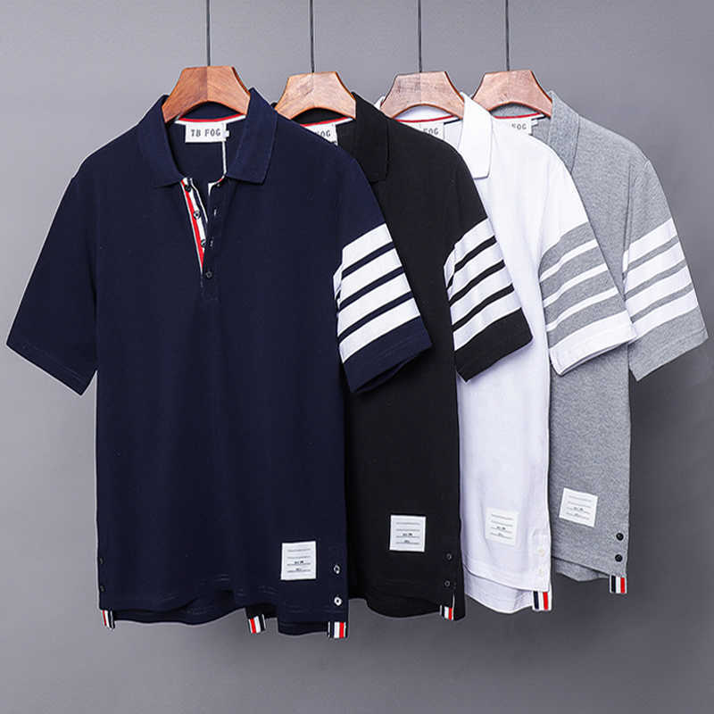Fashion Designer Thomes Brownns T-Shirt High Quality Tb Fog Summer Stripe Cotton Short Sleeve T-shirt Men's and Women's Paul Polo Shirt Lapel Brand, Blue polo02
Fashion Designer Thomes Brownns T-Shirt High Quality Tb Fog Summer Stripe Cotton Short Sleeve T-shirt Men's and Women's Paul Polo Shirt Lapel Brand, Blue polo02