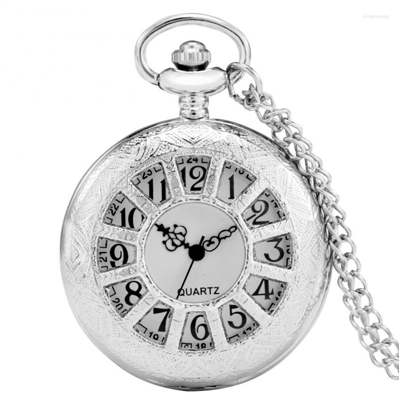 Pocket Watches Hollow Skeleton Grilles Pendant Silver Watch Elegant Jewelry Quartz Necklace Chain FOB Clock Antique Gifts
Pocket Watches Hollow Skeleton Grilles Pendant Silver Watch Elegant Jewelry Quartz Necklace Chain FOB Clock Antique Gifts