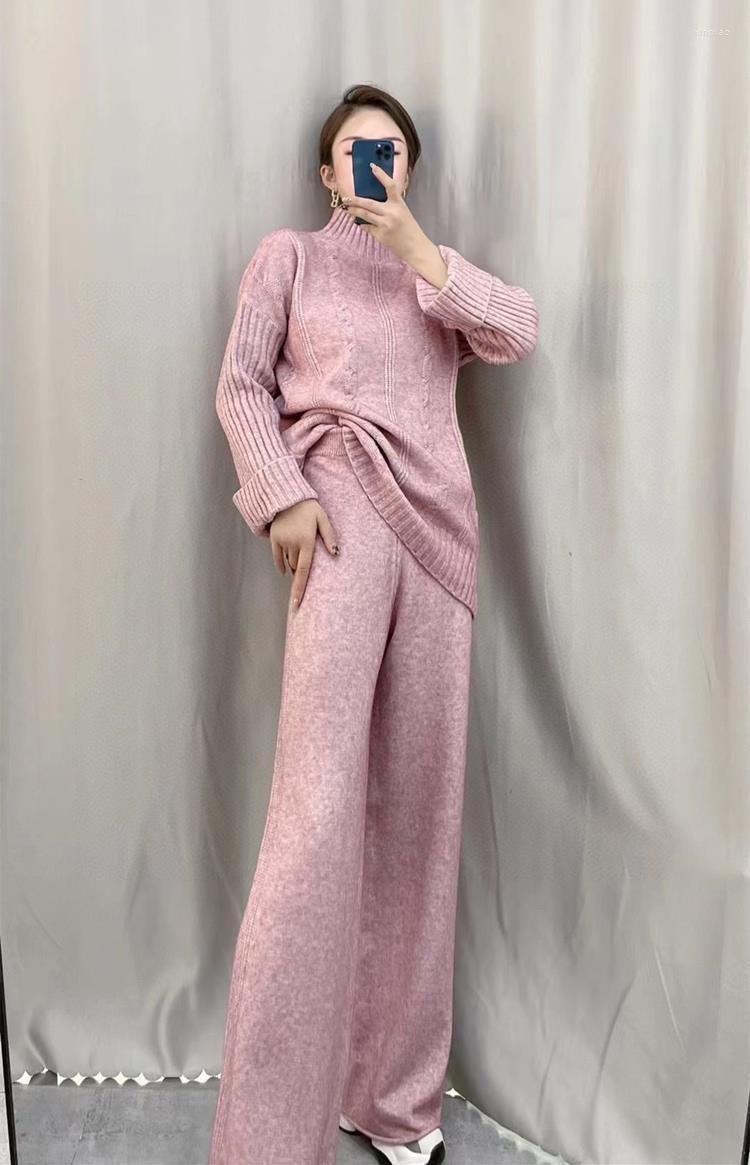 Women' Two Piece Pants 2022 Autumn And Winter Women' ClothingBat-Shaped Turtleneck Sweater With Straight-Leg Wool Suit 1018, Black
Women' Two Piece Pants 2022 Autumn And Winter Women' ClothingBat-Shaped Turtleneck Sweater With Straight-Leg Wool Suit 1018, Black