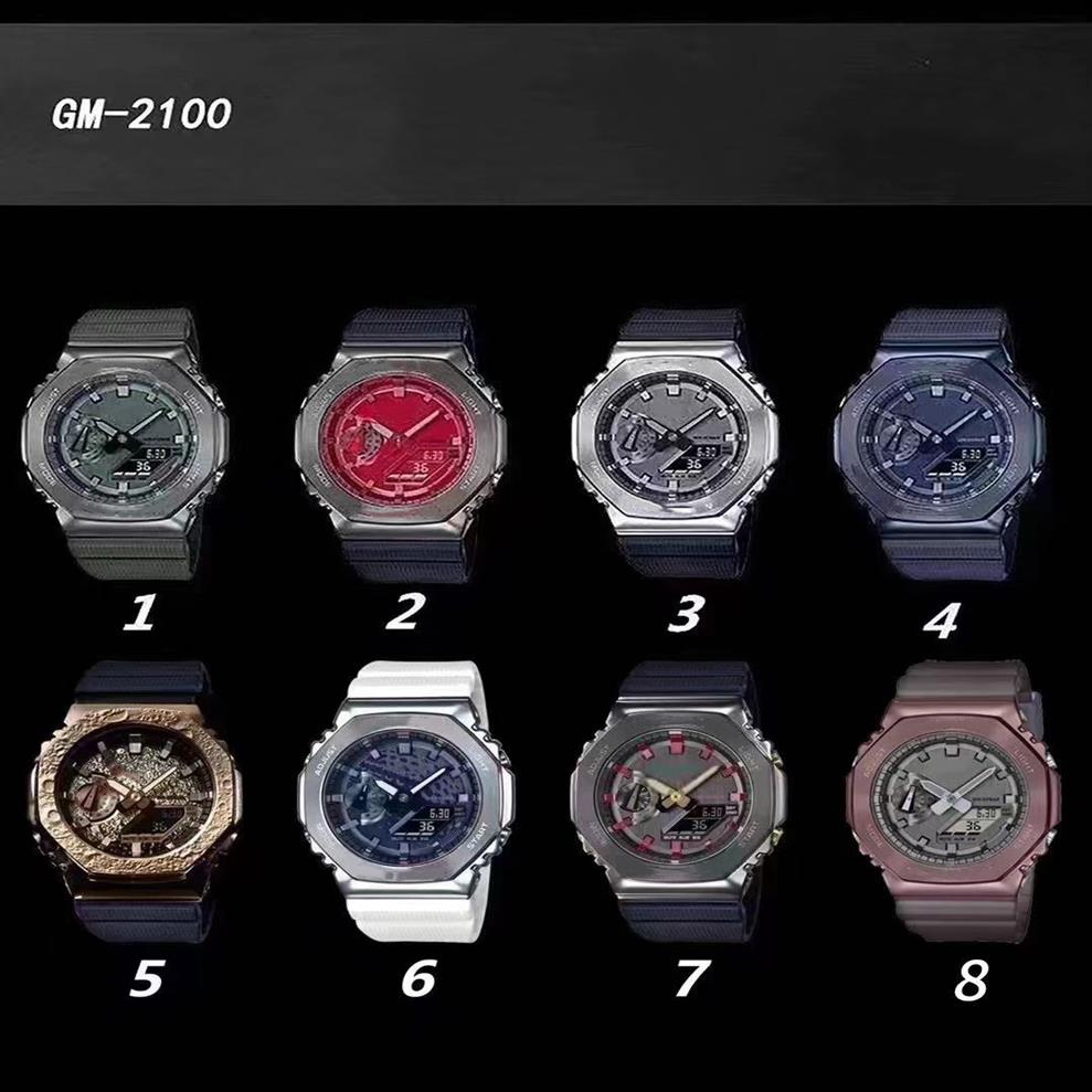 Men's Sports Quartz Digital GM-2100 Watch LED Cold Light Dual Display World Time Full Function GM Series Alloy 10 Colors269S, Box
Men's Sports Quartz Digital GM-2100 Watch LED Cold Light Dual Display World Time Full Function GM Series Alloy 10 Colors269S, Box