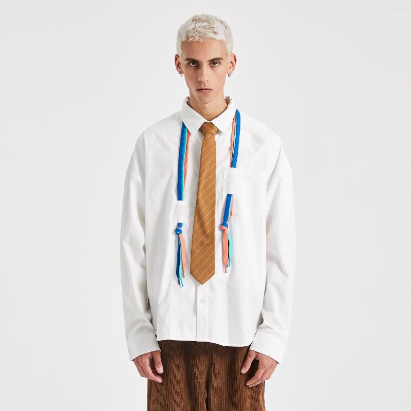 Men' Casual Shirts EAFINETAL. 19AW Colorful Woven Belt Design Cotton Loose Long-Sleeved White Shirt Streetwear Couple Outfit, Beige
Men' Casual Shirts EAFINETAL. 19AW Colorful Woven Belt Design Cotton Loose Long-Sleeved White Shirt Streetwear Couple Outfit, Beige