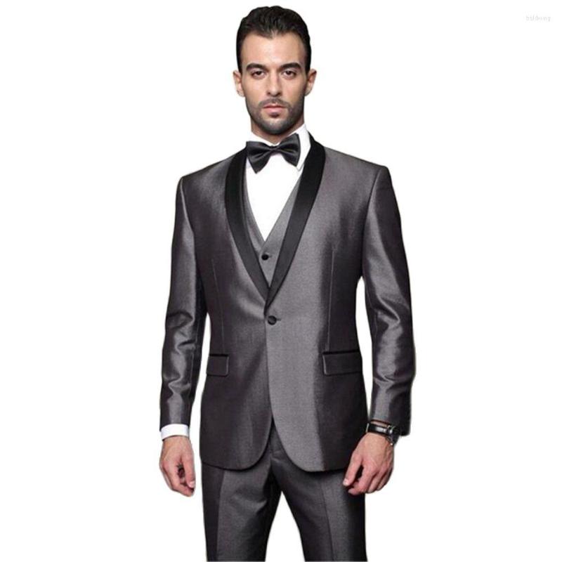 Men's Suits Elegant Men's Suit One Button Shiny Silver Groom Tuxedos With Black Shawl Lapel Man Wedding Wears Groomsman, As shown
Men's Suits Elegant Men's Suit One Button Shiny Silver Groom Tuxedos With Black Shawl Lapel Man Wedding Wears Groomsman, As shown