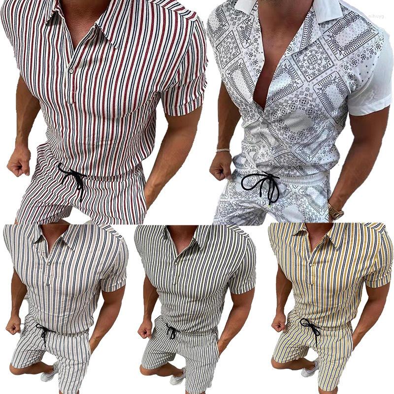 Men's Tracksuits Men's Summer Suits Young Printed Casual Short-sleeved Shirt 
Men's Tracksuits Men's Summer Suits Young Printed Casual Short-sleeved Shirt