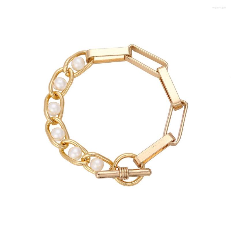 Strand Simple Ot Button Pearl Hand Ornament Women's Fashion Creative Splicing Metal Chain Bracelet Accessories
Strand Simple Ot Button Pearl Hand Ornament Women's Fashion Creative Splicing Metal Chain Bracelet Accessories