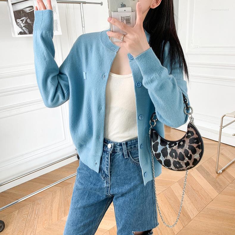 Women's Knits Women O-Neck Knitted Sweater Cardigan Ladies Square Decor Long Sleeve Single Breasted Knitwear Female Outwear Tops 2022, Blue
Women's Knits Women O-Neck Knitted Sweater Cardigan Ladies Square Decor Long Sleeve Single Breasted Knitwear Female Outwear Tops 2022, Blue