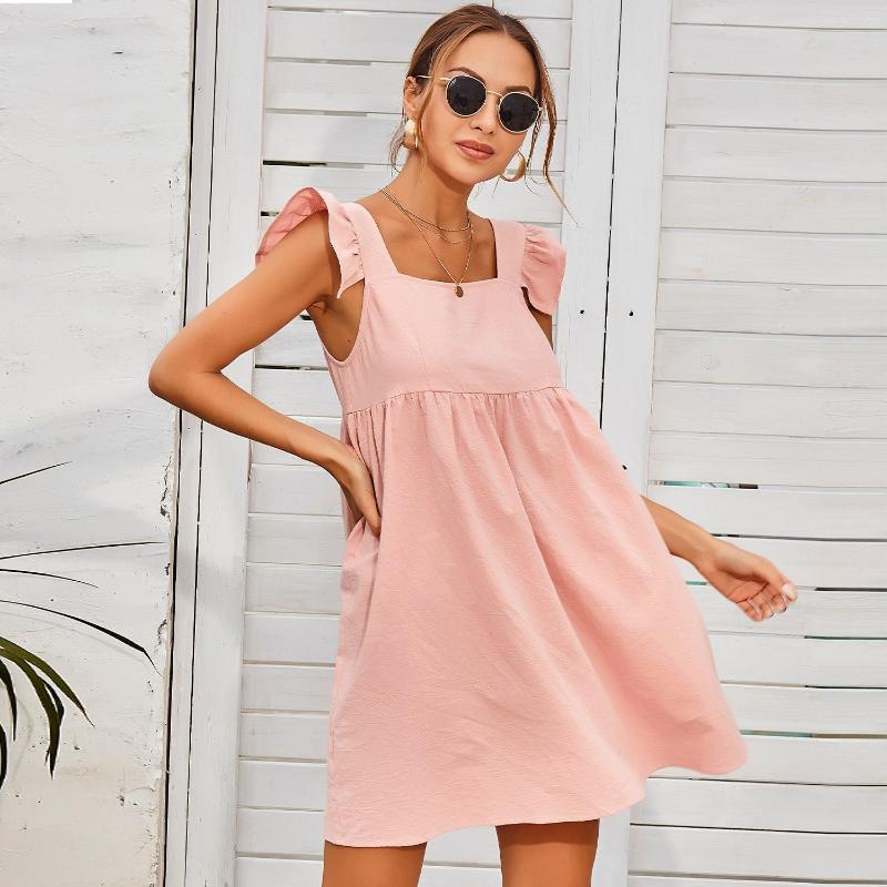 Casual Dresses Cotton Women Summer 2022 Vintage Square Collar Beach Dress Ruffle A Line Mini Wrap Sundress Robe, Pink
Casual Dresses Cotton Women Summer 2022 Vintage Square Collar Beach Dress Ruffle A Line Mini Wrap Sundress Robe, Pink