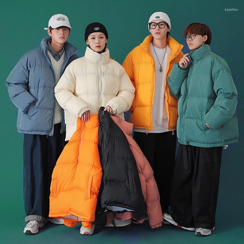 Women' Down Men' Standing-collar Cotton-padded Jacket Japanese Solid Color Loose And Thick Winter Trend, Black
Women' Down Men' Standing-collar Cotton-padded Jacket Japanese Solid Color Loose And Thick Winter Trend, Black