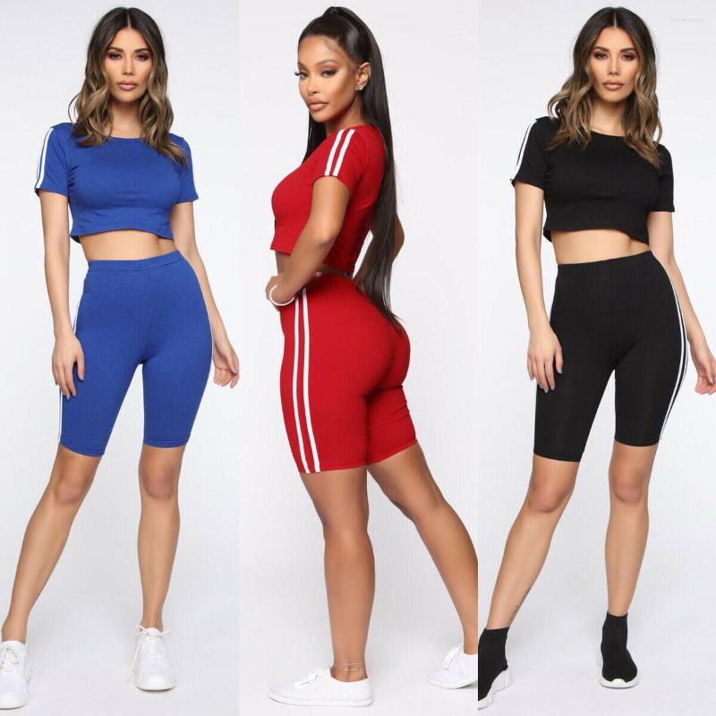 Women' Two Piece Pants 2022 Est 2PCS Yoga Set Women Striped Short Sleeve Crop Top Sports Outfit Sets Workout Clothes Running Tracksuit, Black
Women' Two Piece Pants 2022 Est 2PCS Yoga Set Women Striped Short Sleeve Crop Top Sports Outfit Sets Workout Clothes Running Tracksuit, Black