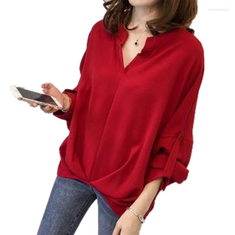 Women's Blouses Women Chiffon Shirt Basic 4XL 2022 Spring Summer Long Sleeve Female Women's Slim Clothing Tops A108, Red
Women's Blouses Women Chiffon Shirt Basic 4XL 2022 Spring Summer Long Sleeve Female Women's Slim Clothing Tops A108, Red