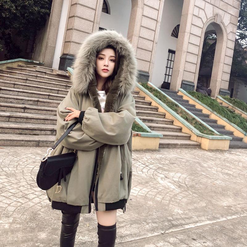 Women' Down Korean Loose Cotton Padded Jacket 2022 Medium Length Design Feeling Harajuku Style, Black
Women' Down Korean Loose Cotton Padded Jacket 2022 Medium Length Design Feeling Harajuku Style, Black