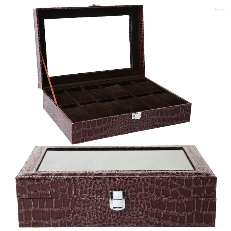 Watch Boxes Pu Leather 8/10/12 Slots Storage Box Organizer Mechanical Watches Display Holder Cases Jewelry Gift Crocodile Pattern
Watch Boxes Pu Leather 8/10/12 Slots Storage Box Organizer Mechanical Watches Display Holder Cases Jewelry Gift Crocodile Pattern