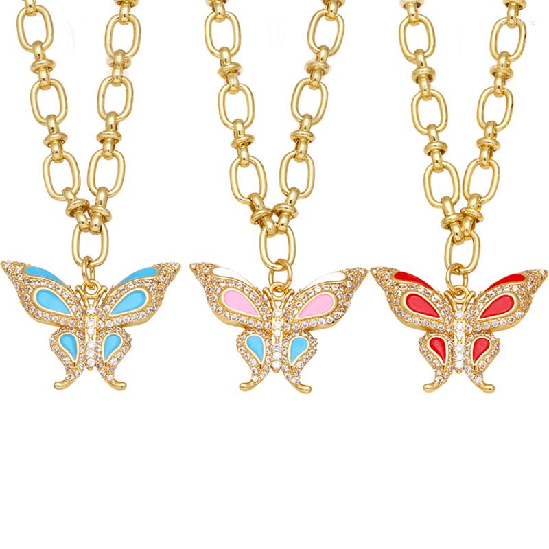 Pendant Necklaces Golden Butterfly 2022 Trend Copper Inlay Zircon Charm Choker Pink/Blue/Red Enamel Jewelry Gifts Y2K
Pendant Necklaces Golden Butterfly 2022 Trend Copper Inlay Zircon Charm Choker Pink/Blue/Red Enamel Jewelry Gifts Y2K