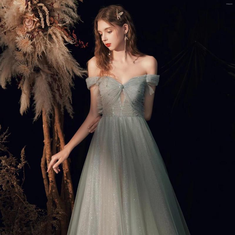 Party Dresses Light Gray Green Evening A-Line Sweetheart Off The Shoulder Appliques Floor-Length Backless Tulle Formal Homecoming Gown
Party Dresses Light Gray Green Evening A-Line Sweetheart Off The Shoulder Appliques Floor-Length Backless Tulle Formal Homecoming Gown