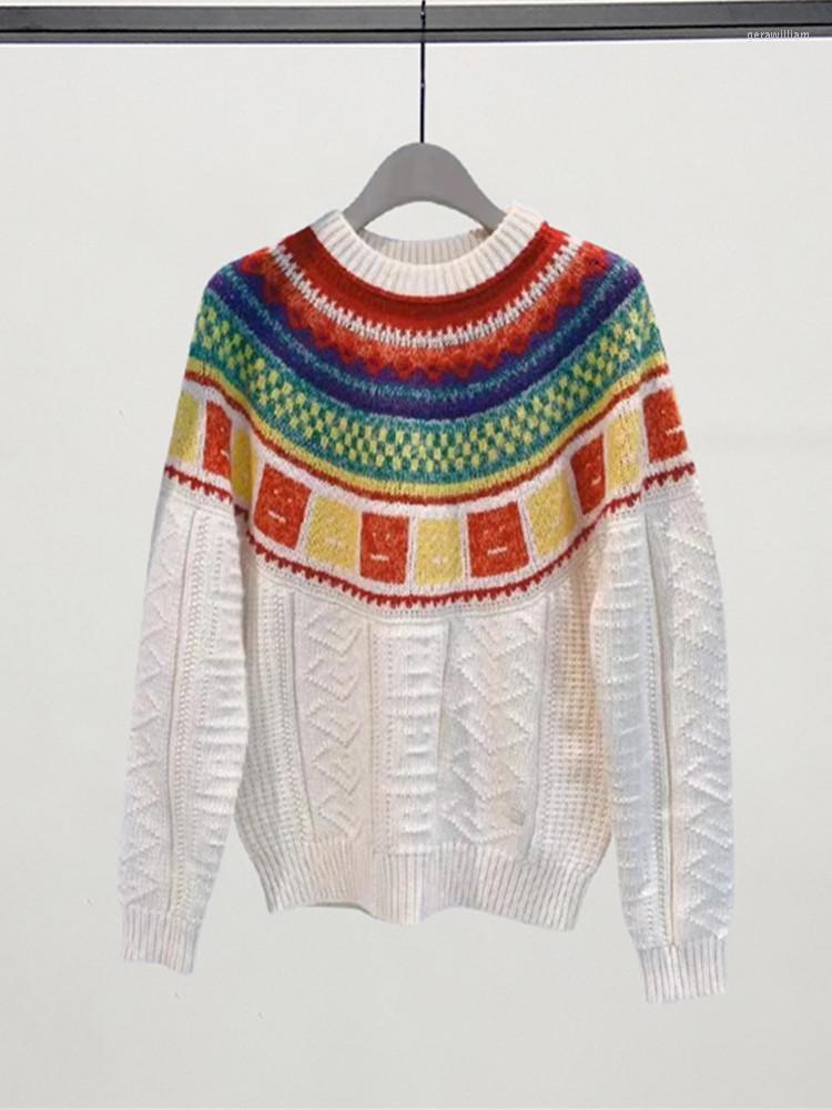 Women's Sweaters R Women's Rainbow Striped Wool Knit Sweater 2022 Autumn Winter Ladies Long Sleeve Warm Pullover Top Knitwears
Women's Sweaters R Women's Rainbow Striped Wool Knit Sweater 2022 Autumn Winter Ladies Long Sleeve Warm Pullover Top Knitwears