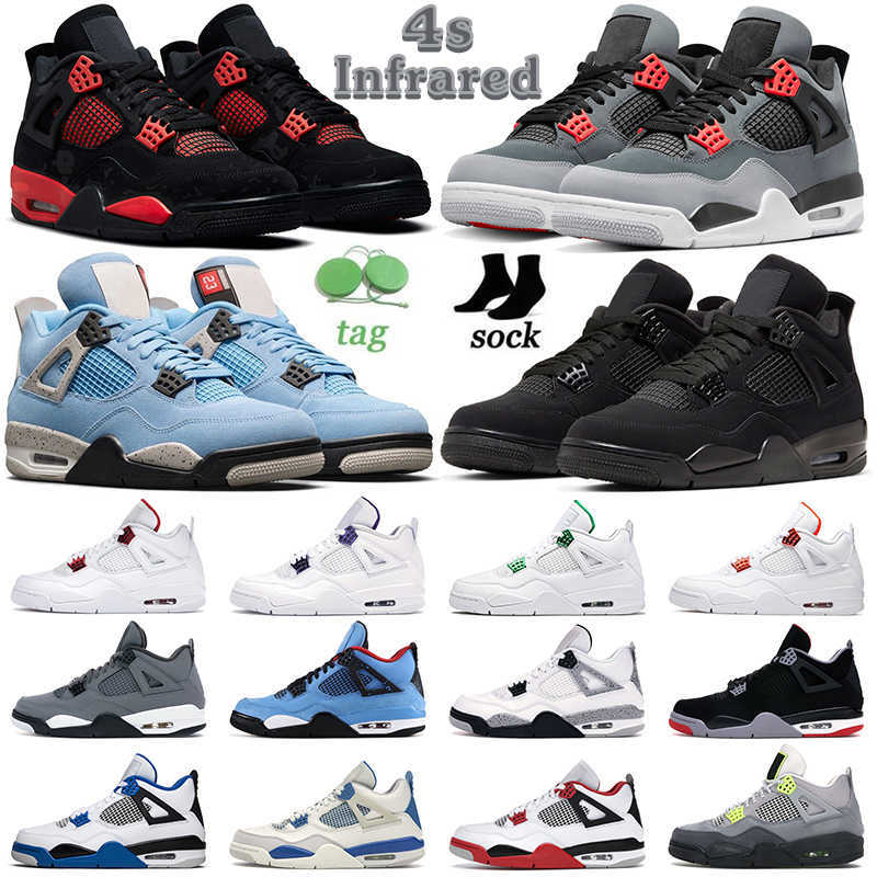 Newest 4s Infrared Jumpman Men Basketball Shoes 4 Red Thunder Black Cat Bred Cool Grey University Blue White Oreo Neon Mens Women Trainers, Metallic pack - red
Newest 4s Infrared Jumpman Men Basketball Shoes 4 Red Thunder Black Cat Bred Cool Grey University Blue White Oreo Neon Mens Women Trainers, Metallic pack - red