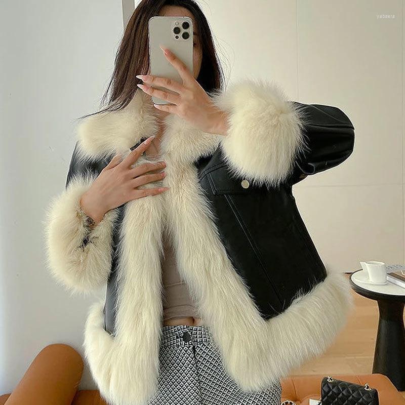 Women' Fur Fashion Imitation Coat 2022 Autumn Winter Stitching Short Motorcycle Sheepskin Jacket Women Faux Leather Outerwear, Black
Women' Fur Fashion Imitation Coat 2022 Autumn Winter Stitching Short Motorcycle Sheepskin Jacket Women Faux Leather Outerwear, Black