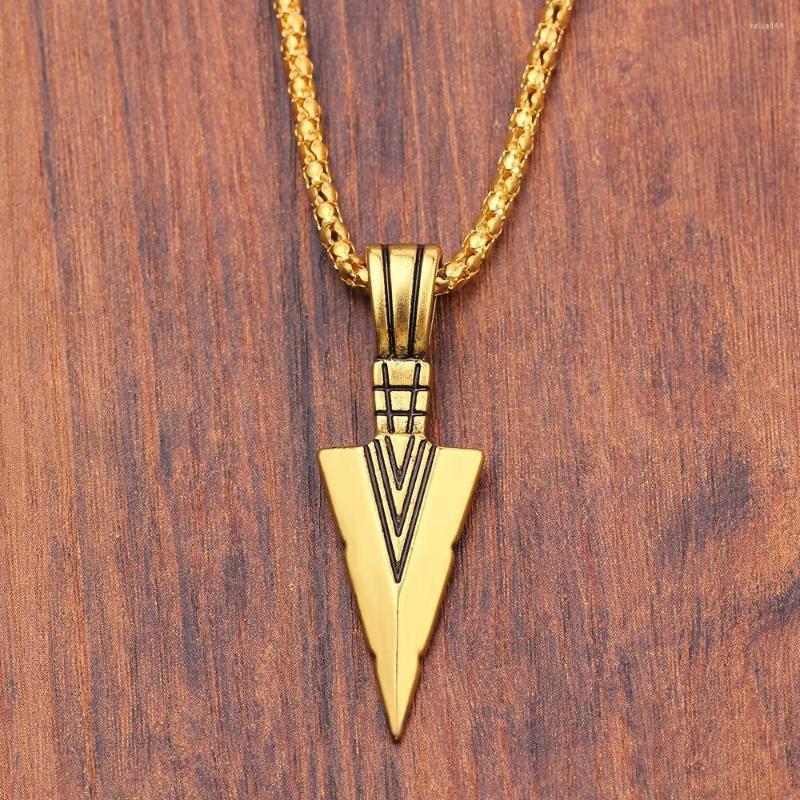 Pendant Necklaces Frosted Black Long Necklace Arrow Punk Personality Triangle Spearhead Chain Gift Glittery
Pendant Necklaces Frosted Black Long Necklace Arrow Punk Personality Triangle Spearhead Chain Gift Glittery