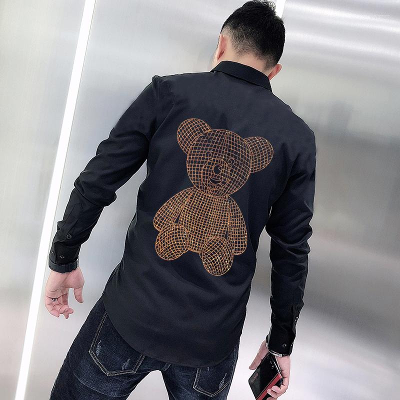 Men's Casual Shirts Spring And Summer Men's T-Shirt Exquisite Rhinestone Original Business Solid Color Tops Drill Lapel Long Sleeve Slim, As shown asian size
Men's Casual Shirts Spring And Summer Men's T-Shirt Exquisite Rhinestone Original Business Solid Color Tops Drill Lapel Long Sleeve Slim, As shown asian size
