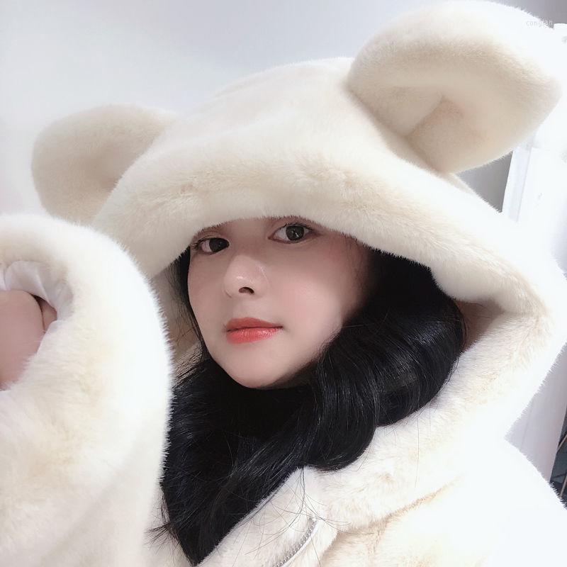 Women' Fur Hstar Women Winter Coat 2022 Cute Bear Ears Furry Velvet Padded Jacket Lady Loose Imitation Mink Overcoat, Beige
Women' Fur Hstar Women Winter Coat 2022 Cute Bear Ears Furry Velvet Padded Jacket Lady Loose Imitation Mink Overcoat, Beige