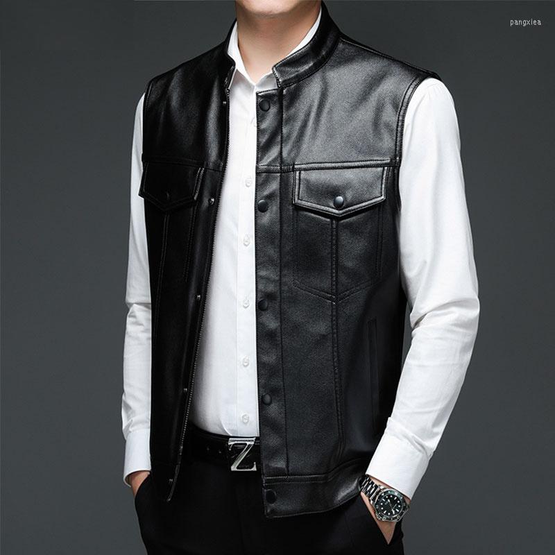 Men's Vests Clothing Genuine Men Leather Vest Male Winter Business O Neck Pockets Suit Sleeveless Jacket Hombre Casual Sweater Waistcoat, Style 2
Men's Vests Clothing Genuine Men Leather Vest Male Winter Business O Neck Pockets Suit Sleeveless Jacket Hombre Casual Sweater Waistcoat, Style 2