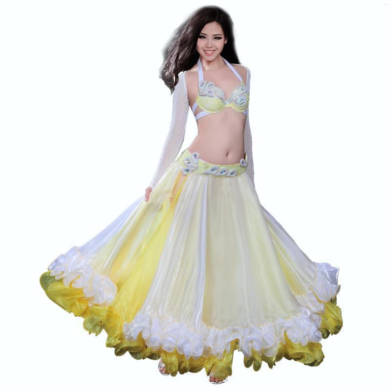 Stage Wear Women Oriental Belly Dance Costumes Professional Dress Dancing Sexy Bellydance Bra Belt Sleeve Long Skirt, Yellow
Stage Wear Women Oriental Belly Dance Costumes Professional Dress Dancing Sexy Bellydance Bra Belt Sleeve Long Skirt, Yellow