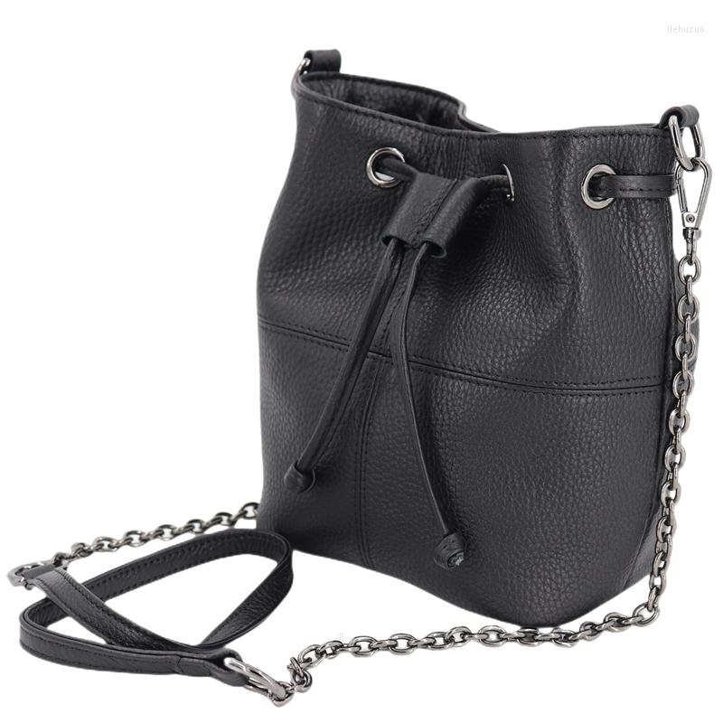 Evening Bags Women Bucket Bag Genuine Leather Ladies Chain Shoulder Female Drawstring Small Mini Girl's Summer Messenger Crossbody, Black
Evening Bags Women Bucket Bag Genuine Leather Ladies Chain Shoulder Female Drawstring Small Mini Girl's Summer Messenger Crossbody, Black