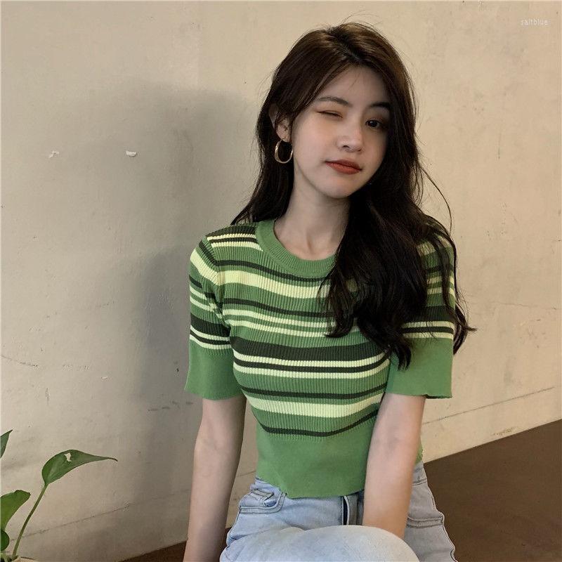 Women' T Shirts Woman TShirts Striped Short-Sleeved T-shirt For Women 2022 Summer Patchwork Top Crop Mujer Camisetas, Green
Women' T Shirts Woman TShirts Striped Short-Sleeved T-shirt For Women 2022 Summer Patchwork Top Crop Mujer Camisetas, Green
