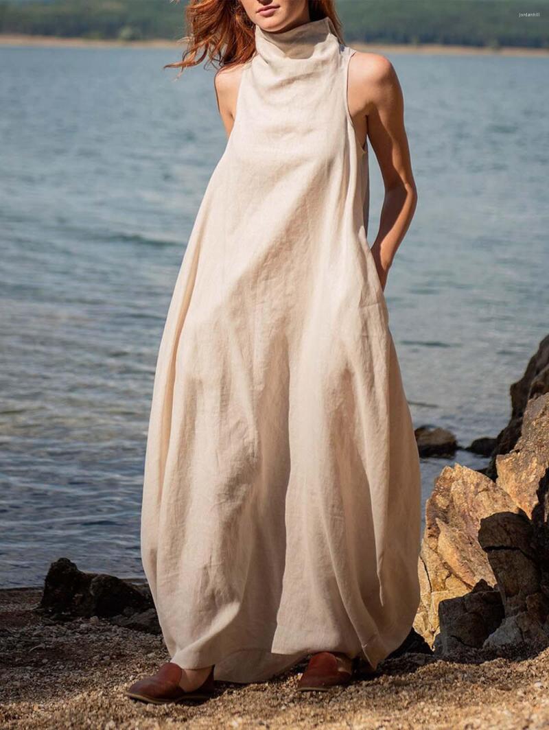 Casual Dresses 2022 Summer Vintage Turtleneck Dress Elegant Women Maxi Shirring Fashion Ladies Solid Long Sleeveless Vestidos, Khaki
Casual Dresses 2022 Summer Vintage Turtleneck Dress Elegant Women Maxi Shirring Fashion Ladies Solid Long Sleeveless Vestidos, Khaki