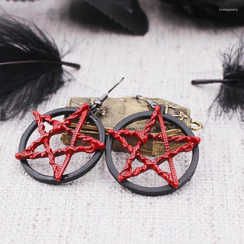 Dangle Earrings Black Red Pentagram For Women Retro Gothic Style Ear Hook Accessories Goth Jewelry Items VGE198
Dangle Earrings Black Red Pentagram For Women Retro Gothic Style Ear Hook Accessories Goth Jewelry Items VGE198