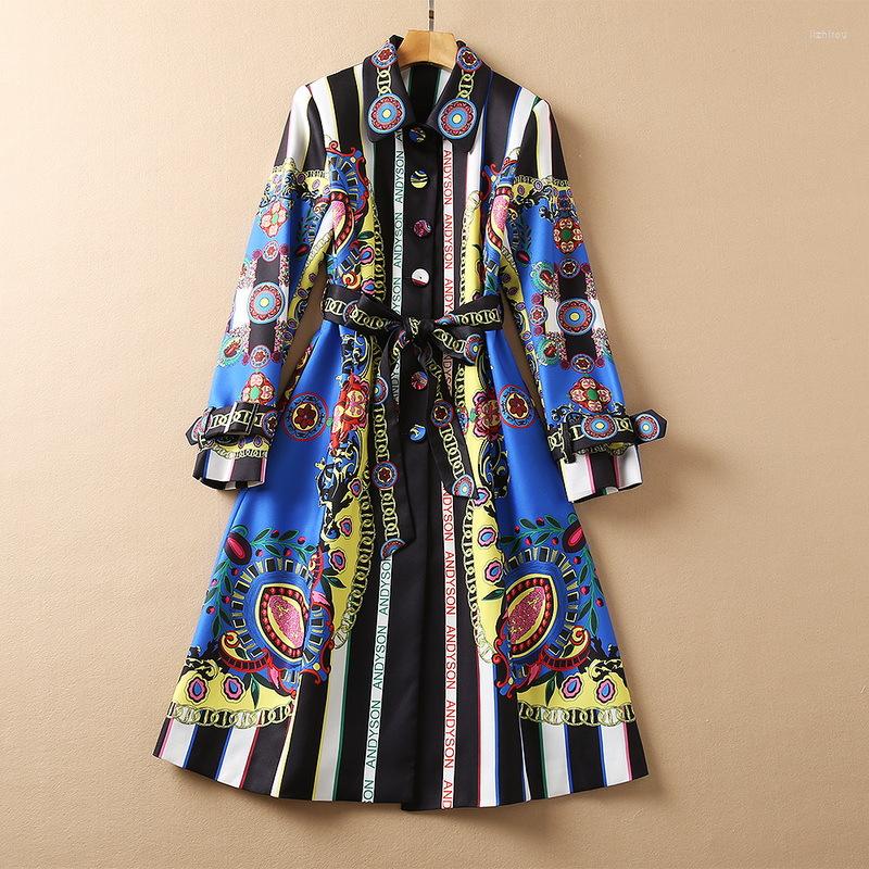 Women' Trench Coats Runway 2022 Autumn Single-breasted Printed Long Sleeve Twill Women' 211019YX01, Blue
Women' Trench Coats Runway 2022 Autumn Single-breasted Printed Long Sleeve Twill Women' 211019YX01, Blue