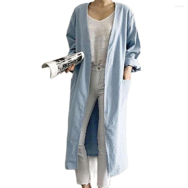 Women's Trench Coats Autumn Coat Solid Color Women Open Stitch Thin Long Sleeve Loose Big Pockets Windbreaker Jacket, Blue
Women's Trench Coats Autumn Coat Solid Color Women Open Stitch Thin Long Sleeve Loose Big Pockets Windbreaker Jacket, Blue