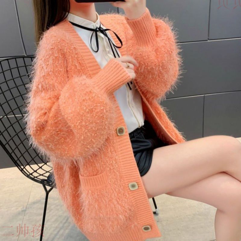 QNPQYX Faux Fur Winter Autumn Women Sweaters Trendy Furry Plush V-Neck Long Loose Korean Oversized Jacket Jumpers Tops Overcoat, Orange
QNPQYX Faux Fur Winter Autumn Women Sweaters Trendy Furry Plush V-Neck Long Loose Korean Oversized Jacket Jumpers Tops Overcoat, Orange